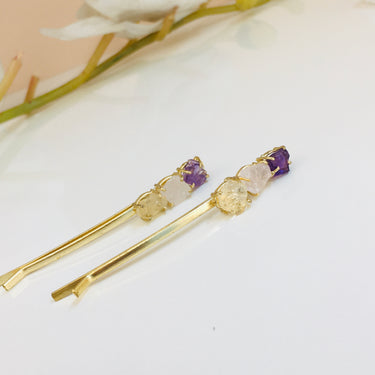Raw Stone Hair Pin Zayn Luxury Jewellery